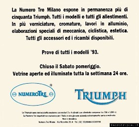 1993 Pubblicit Triumph Numero Tre