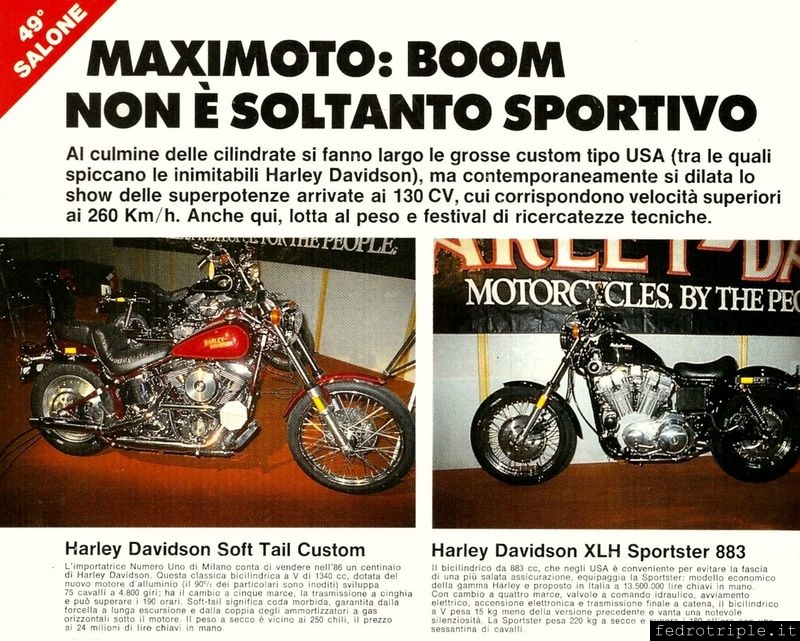 1985 Salone Motociclistico Milano - Harley-Davidson Numero Uno Carlo Talamo